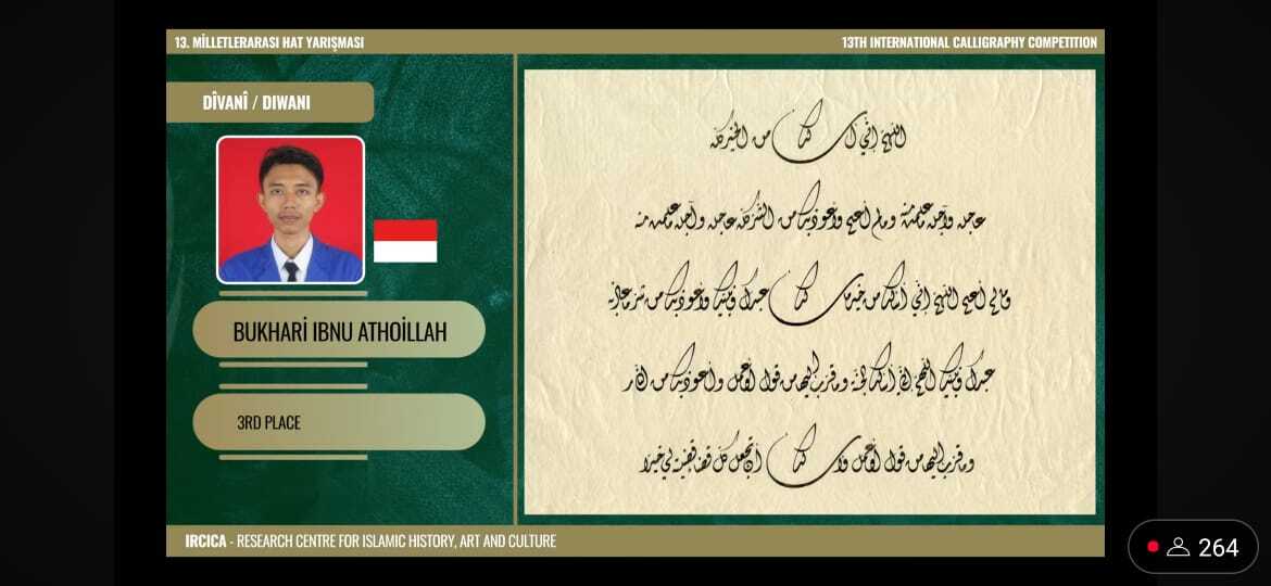 Santri Pesantren Kaligrafi SAKAL Jombang raih juara 3 Kompetisi Kaligrafi Internasional